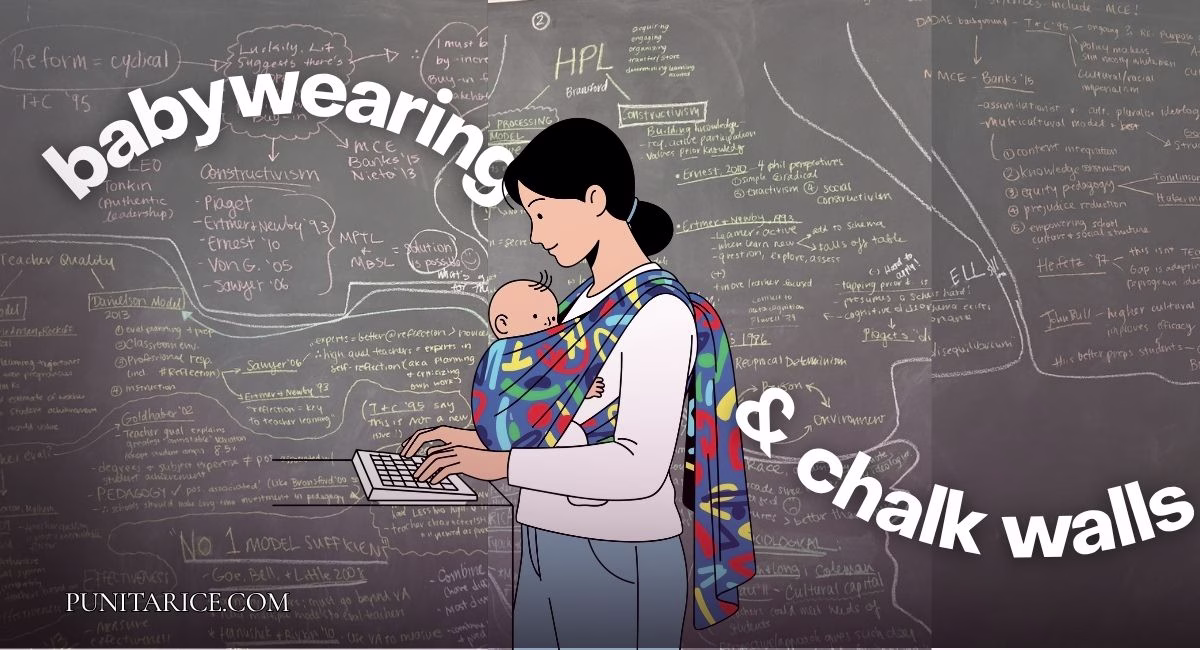 Studying for doctoral comprehensive exams with a baby: Punita Rice’s chalk wall